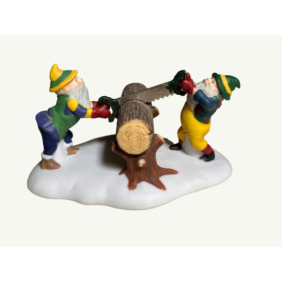 Heritage Village Collection Woodsmen Elves Set Of 3 Porcelain Accessories - Picture 5 of 10